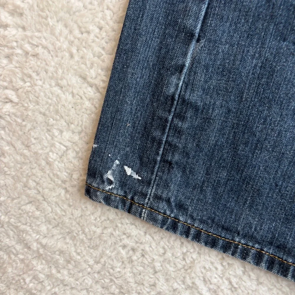 Levis 527 low rise Bootcut Jeans Mens 36x30 Dark Wash Denim Blue 527-0428